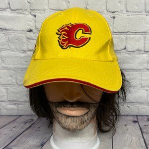 Calgary Flames Hat Cap Strap Back Yellow Celebrity Charity Golf Classic Hockey
